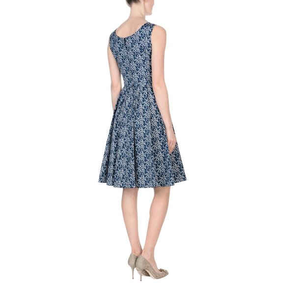 DOLCE & GABBANA DRESS BOWS PRINT FLARED SKIRT sz IT 42 US 6 - Picture 2 of 11